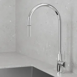 Keittiöhana Scandtap Accent Classic, ulosvedettävä juoksuputki, ruostumaton teräs