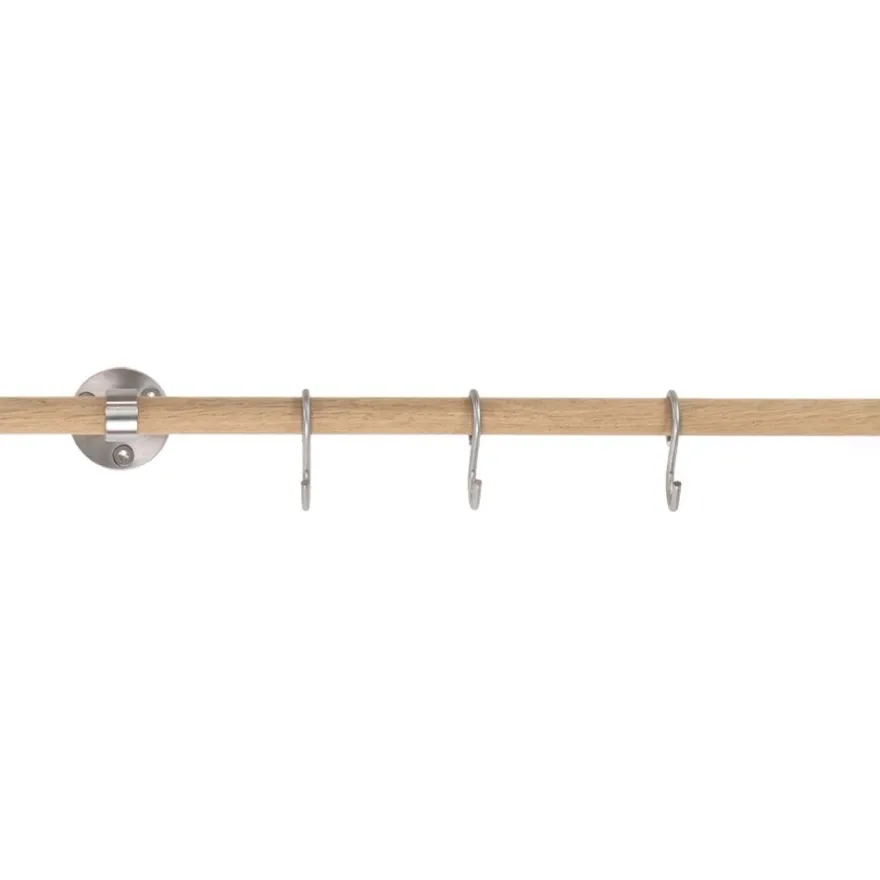 Keittiötelineen jatkotanko Beslag Design Aveny, 600 mm, tammi/ruostumaton teräs
