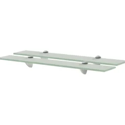 Kelluvat hyllyt, 2 kpl, lasi, 60x10 cm, 8 mm, huurre