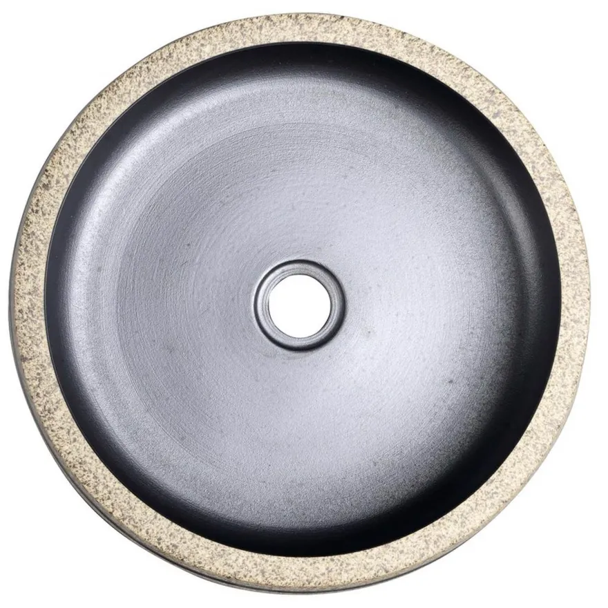 Keraaminen pesuallas Interia Priori PI021, pöytätasolle, koristemaalattu, ruskea/kivi-imitaatio, 420 X 420 X 150 mm