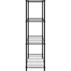 4-kerroksinen varastohylly 90x35x137 cm musta 200 kg