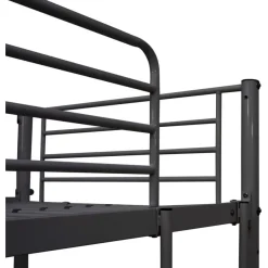 Kerrossänky pöydän rungolla musta metalli 90x200 cm