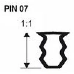 Kiinnitysinsertti Progress Profiles PIN 07, 2,7m, 7-10 mm, pvc