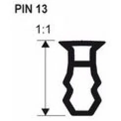 Kiinnitysinsertti Progress Profiles PIN 13, 2,7m, 13-16 mm, pvc