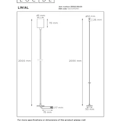 Kiskovalaisin Lucide Linial, Ø4.5cm, IP20, harmaa