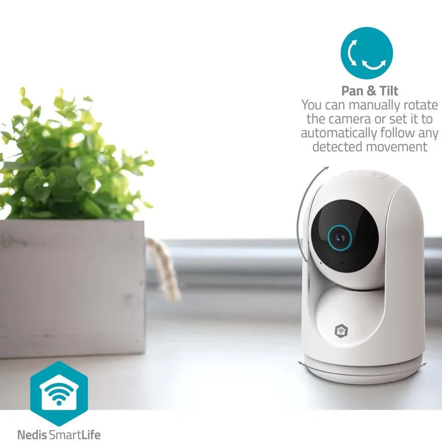 Käänneltävä sisäkamera Nedis SmartLife, wi-fi, 3MP full HD