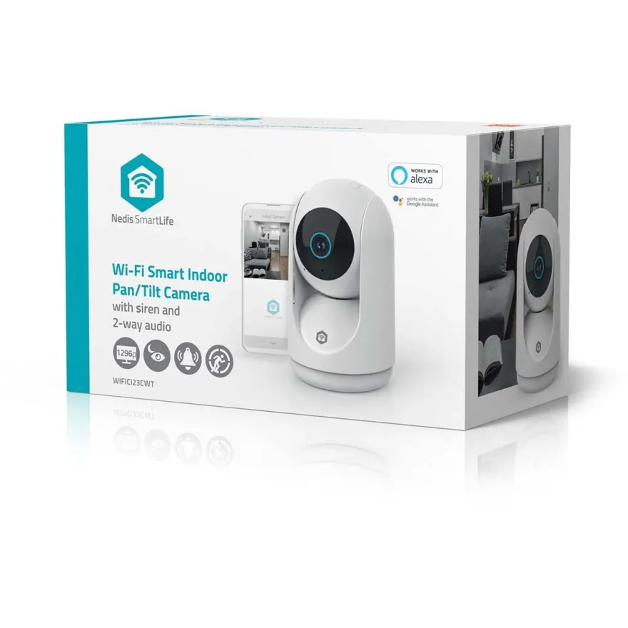 Käänneltävä sisäkamera Nedis SmartLife, wi-fi, 3MP full HD