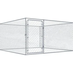 Koiratarha, galvanoitu teräs, 2x2x1 m