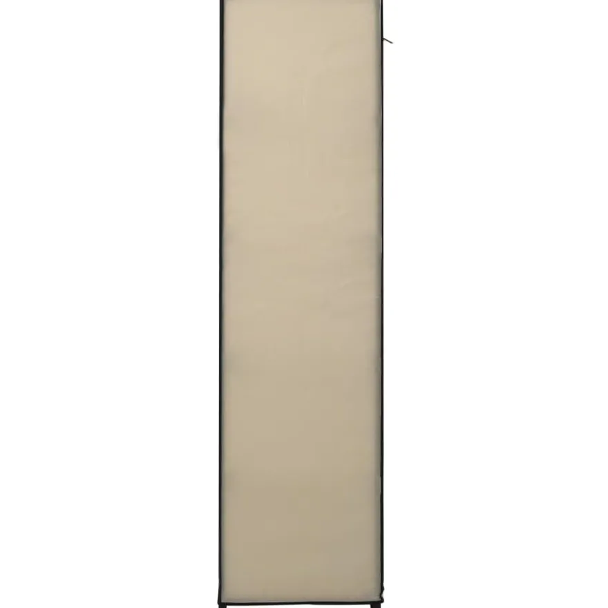 Kokoontaitettava vaatekaappi kerma 110cm, kangas