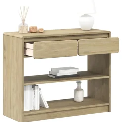 Konsolipöytä SAUDA tammenvärinen 89,5x36,5x73 cm täysi mänty (77599)