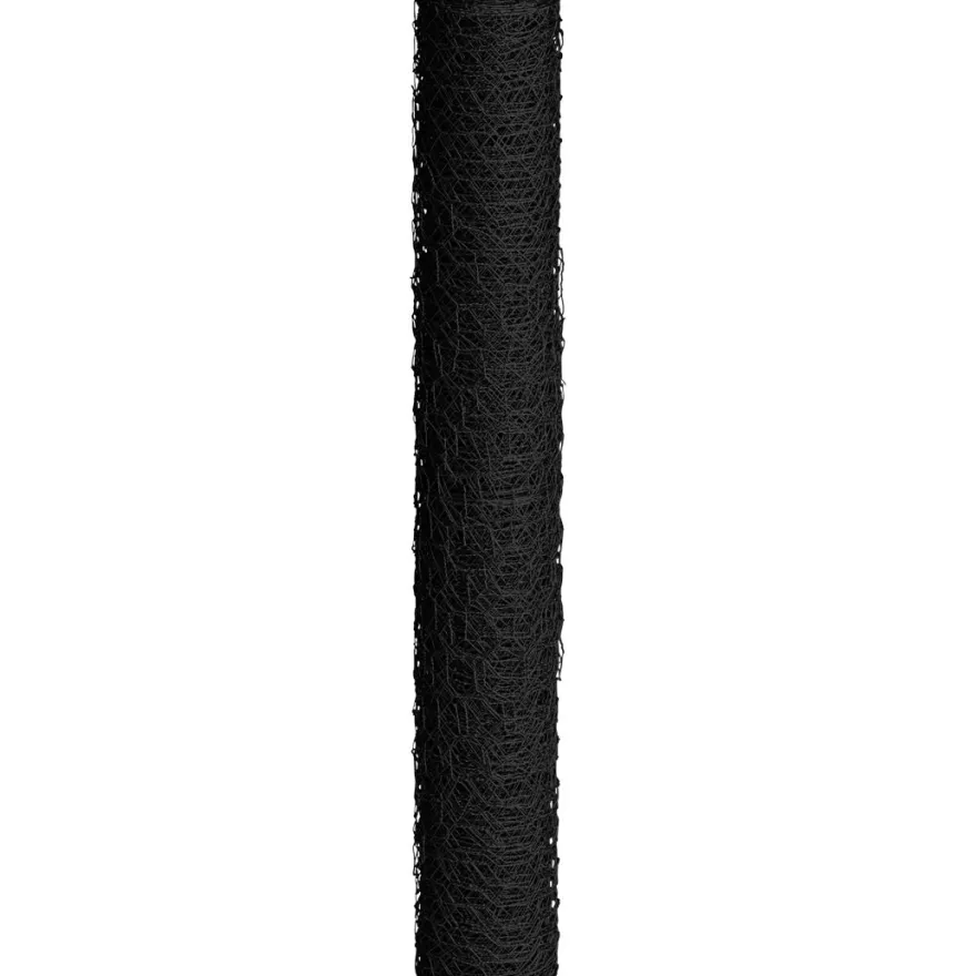 Kudottu verkko Hortus, 25x750mm, 0.7mm, 10m, musta
