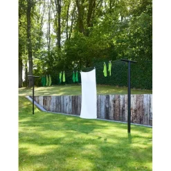 Kuivausteline tolpilla, 50M Brabantia HangOut, mineraalimusta