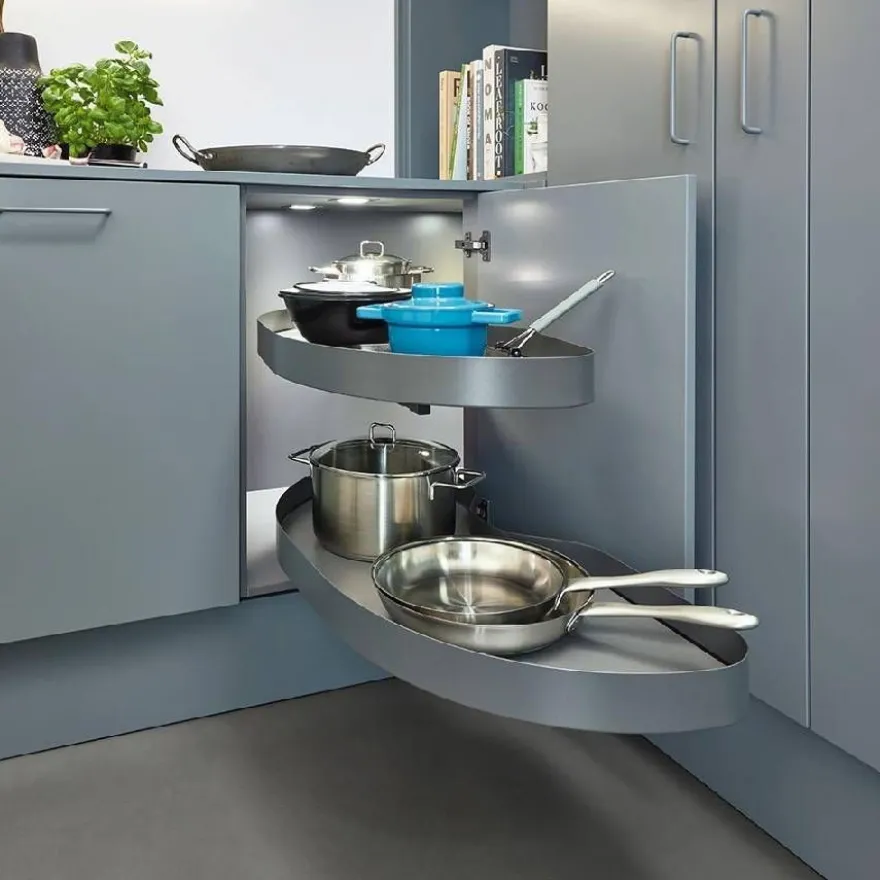 Kulmakaapin mekanismi Beslag Design Cornerstone Maxx Planero, iso, vasen, harmaa
