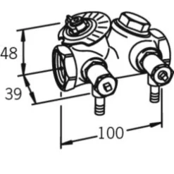 Kuristusventtiili Oras DN25 415025