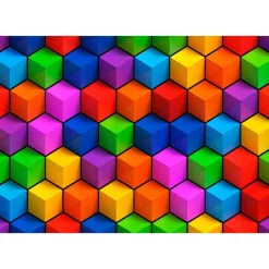 Kuvatapetti Artgeist Colorful Geometric Boxes, eri kokoja