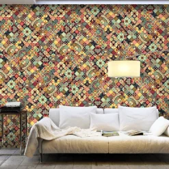 Kuvatapetti Artgeist Rainbow Mosaic, 500x280cm, ruskea