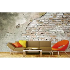 Kuvatapetti Dimex Grunge Wall, 375x250cm, harmaa, tiiliseinä