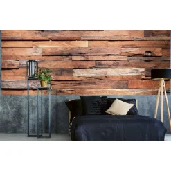 Kuvatapetti Dimex Wooden Wall, 375x150cm, ruskea, puukuosi