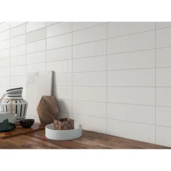 Kuviolaatta Pukkila Soho White, himmeä, struktuuri, 297x97mm