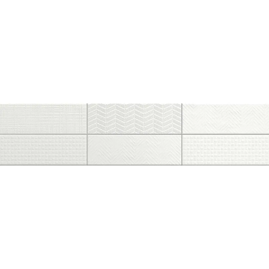 Kuviolaatta Pukkila Soho White, himmeä, struktuuri, 297x97mm