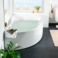Kylpyamme Westerbergs Ocean 170L Duo 2.0, akryyli, valkoinen, vasen