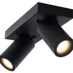 Kylpyhuoneen kattospottivalaisin Lucide Taylor, himmennettävä, 2xGU10 5W 2200K/3000K, IP44, eri värejä
