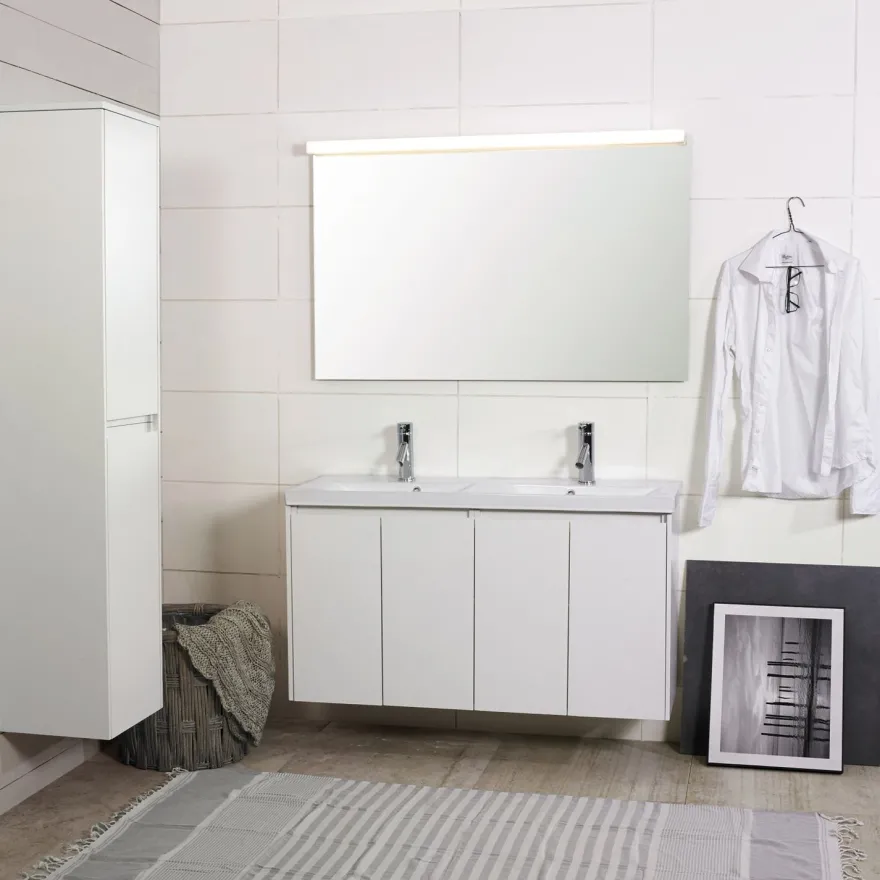 Kylpyhuonekaluste Noro Lifestyle Concept 1200duo, pesualtaalla ja allaskaapilla, korkea