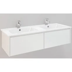 Kylpyhuonekaluste Noro Lifestyle Concept 1200duo, pesualtaalla ja laatikostoilla, matala