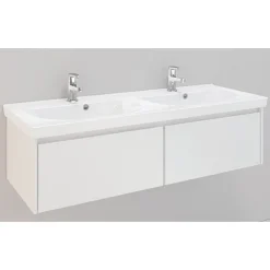 Kylpyhuonekaluste Noro Lifestyle Concept 1200duo, pesualtaalla ja laatikostoilla, matala