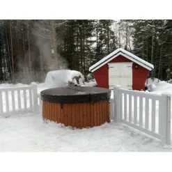 Kylpytynnyri kaasukamiinalla SpaDealers City-Palju Arctic, 4-6 hlöä, 1200l, brown/azul blue