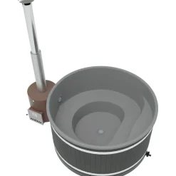 Kylpytynnyri Kirami Comfort Family L Tube, 6-8 hlöä, EP NightBlack/LightGray