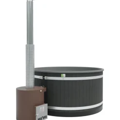 Kylpytynnyri Kirami Comfort Family L Tube, 6-8 hlöä, EP NightBlack/LightGray