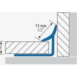 Laattalista/sisäkulma Euroshrink pvc 191, 10mm x 2.55m, eri värejä