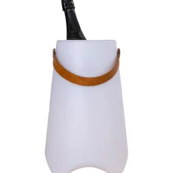 Ladattava lattiavalaisin/viinicooler House Nordic Bristol, ø25cm, sisä- ja ulkokäyttöön, valkoinen/ruskea