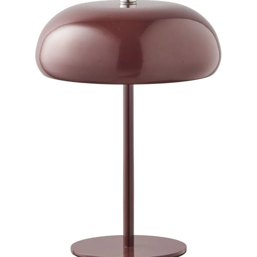 Ladattava pöytävalaisin House Nordic Margate, ø16cm, IP20, 3.7V, 1200mAh, viininpunainen