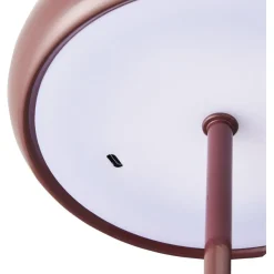 Ladattava pöytävalaisin House Nordic Margate, ø16cm, IP20, 3.7V, 1200mAh, viininpunainen