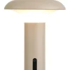 Ladattava pöytävalaisin House Nordic Ramsey, sisä- ja ulkokäyttöön, IP44, 3.7V, 1800mAh, beige
