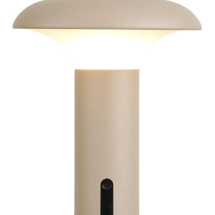 Ladattava pöytävalaisin House Nordic Ramsey, sisä- ja ulkokäyttöön, IP44, 3.7V, 1800mAh, beige