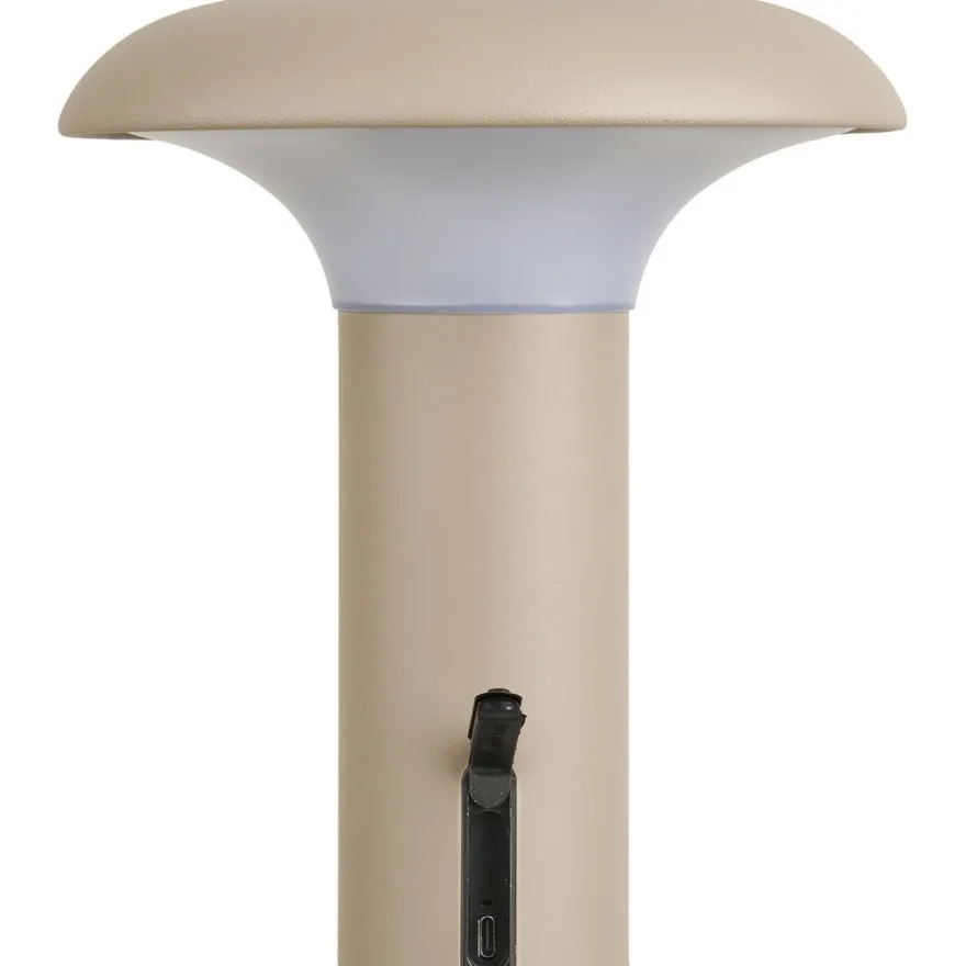 Ladattava pöytävalaisin House Nordic Ramsey, sisä- ja ulkokäyttöön, IP44, 3.7V, 1800mAh, beige
