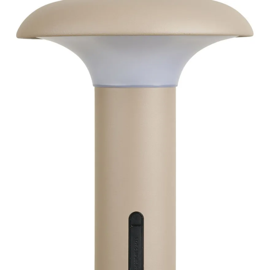 Ladattava pöytävalaisin House Nordic Ramsey, sisä- ja ulkokäyttöön, IP44, 3.7V, 1800mAh, beige