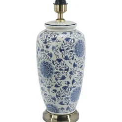 Lampunjalka PR Home Li Jing, 490 x 220 mm, valkoinen/sininen