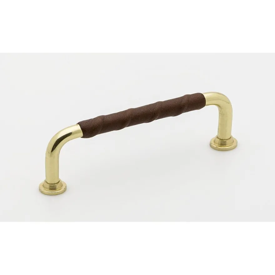 Lankavedin Beslag Design 1353, 110x7x34 mm, cc 96 mm, nahka, messinki