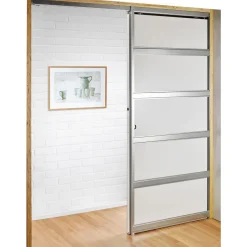 Lasiliukuovi Stella Pocket Door M10, hidastimella, 1025x2040mm, musta karmi