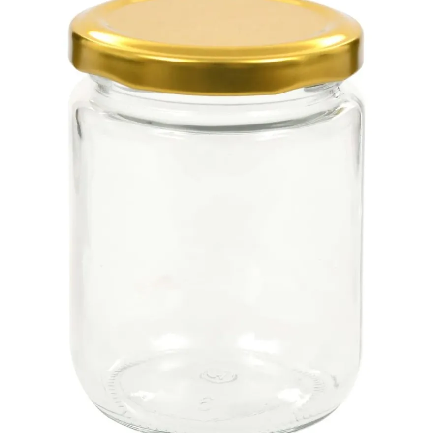 Lasiset hillopurkit kullan värisillä kansilla 96 kpl 230 ml