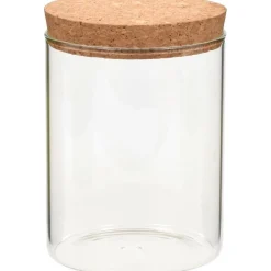 Lasiset säilytyspurkit korkkikannella 6 kpl 650 ml