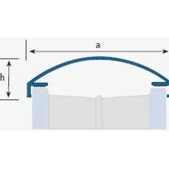 Lasitiilen kehyslista Euroshrink alumiini 277a, 85mm x 2.5m, eri värejä