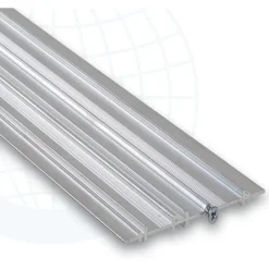 Lasitiilen profiili-/välilista Euroshrink alumiini 263a, 2m, natural/alumiini