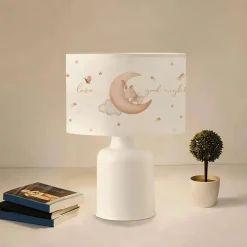 Lastenhuoneen pöytävalaisin Linento Lighting 241440 valkoinen
