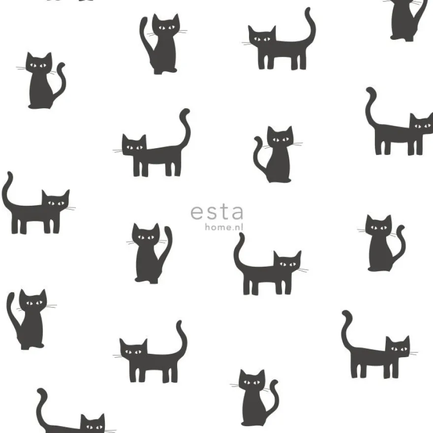 Lastenhuoneen tapetti Esta Little Bandits 138928, eläin, valkoinen/musta