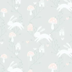 Lastenhuoneen tapetti Fiona Living@HOME 621244, non-woven, turquoise, turkoosi